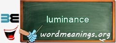 WordMeaning blackboard for luminance